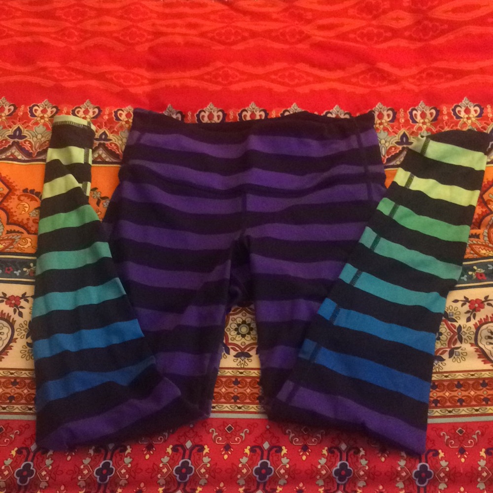 Athleta striped leggings